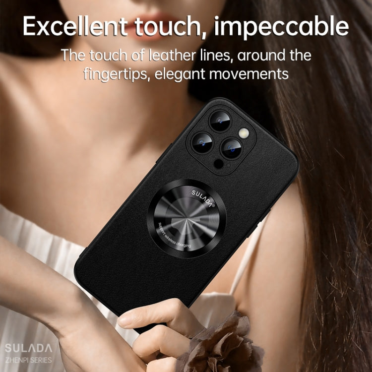 For iPhone 12 SULADA Microfiber Leather MagSafe Magnetic Phone Case(Black) - iPhone 12 / 12 Pro Cases by SULADA | Online Shopping South Africa | PMC TechLife