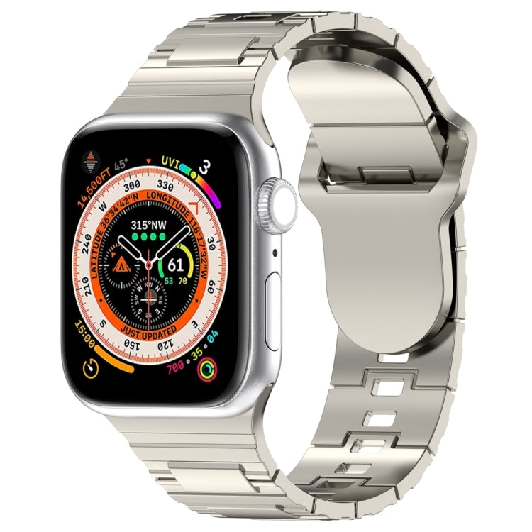 For Apple Watch SE 2023 44mm Square Buckle Armor Style Silicone Watch Band(Plating Silver) - Watch Bands by PMC TechLife | Online Shopping South Africa | PMC TechLife
