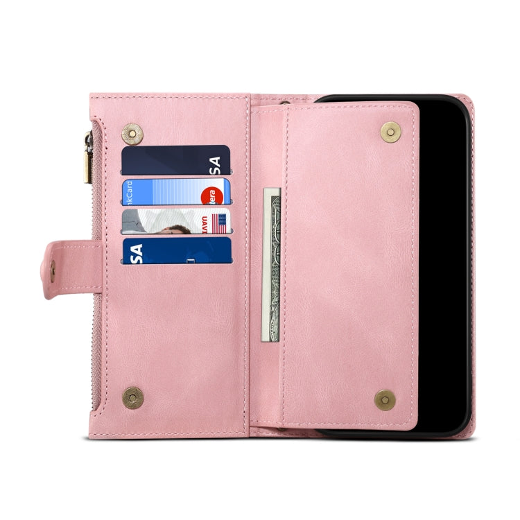 For iPhone 15 Pro ESEBLE Retro Frosted RFID Flip Leather Phone Case(Rose Gold) - iPhone 15 Pro Cases by ESEBLE | Online Shopping South Africa | PMC TechLife | Buy Now Pay Later Mobicred