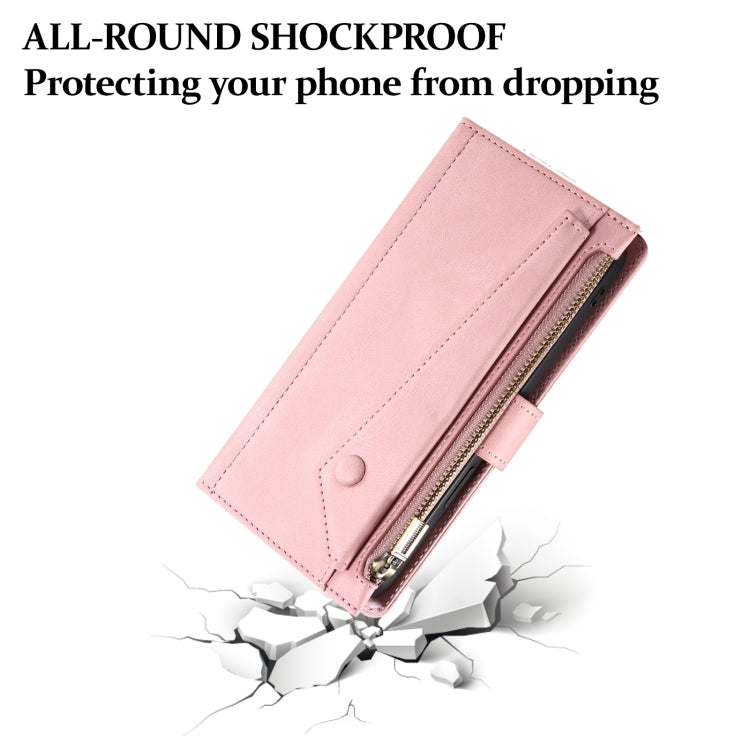 For iPhone 15 Pro ESEBLE Retro Frosted RFID Flip Leather Phone Case(Rose Gold) - iPhone 15 Pro Cases by ESEBLE | Online Shopping South Africa | PMC TechLife | Buy Now Pay Later Mobicred