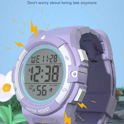 SPOVAN K01 Women Children LED Luminous Waterproof Electronic Sports Watch(Purple) - LED Digital Watches by SPOVAN | Online Shopping South Africa | PMC Jewellery