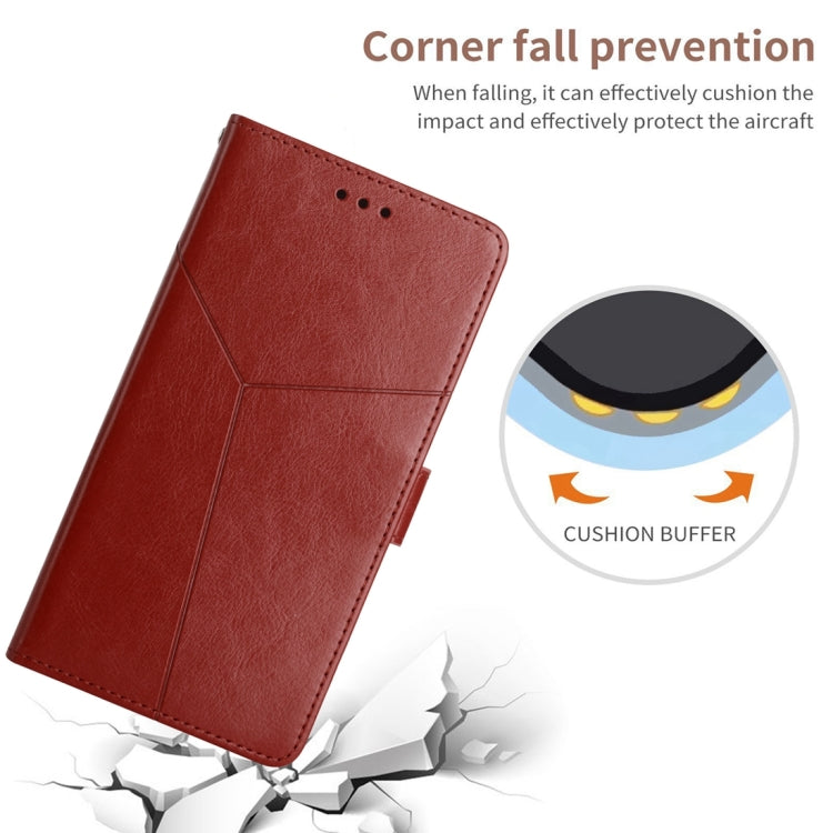 For Samsung Galaxy A25 5G Y-shaped Pattern Flip Leather Phone Case(Brown) - free shipping - PMC TechLife - Order now!