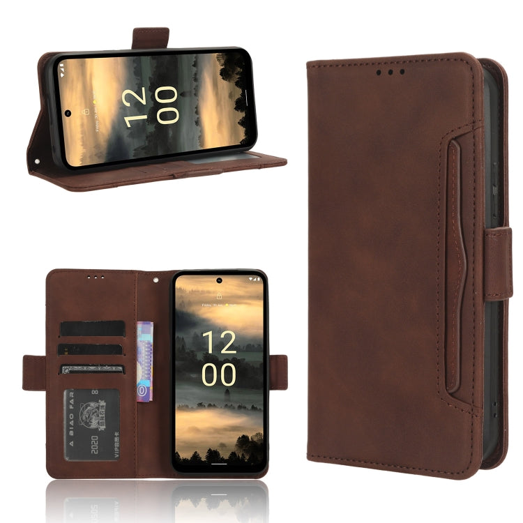For Nokia XR21 Skin Feel Calf Texture Card Slots Leather Phone Case(Brown) - free shipping - PMC TechLife - Order now!
