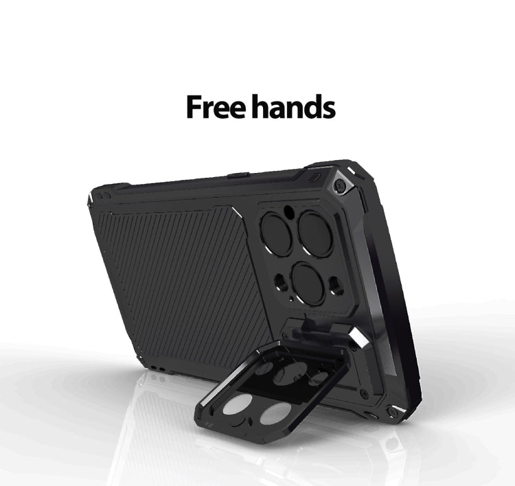 For iPhone 14 Pro Max LK MagSafe Shockproof Life Waterproof Dustproof Metal Phone Case(Black) - free shipping - PMC TechLife - Order now!