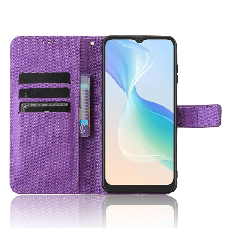 For Blackview Oscal C30 / C30 Pro Diamond Texture Leather Phone Case(Purple) - More Brand by PMC Jewellery | Online Shopping South Africa | PMC Jewellery