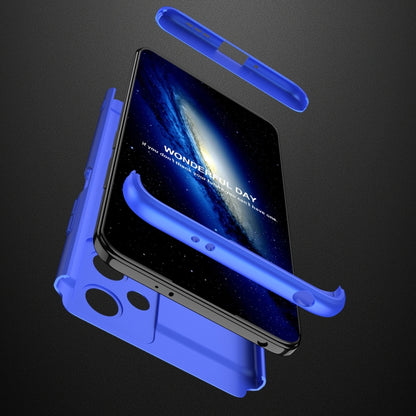 For Xiaomi Redmi Note 12 5G Global GKK Three Stage Splicing Full Coverage PC Phone Case(Blue) - Note 12 Cases by GKK | Online Shopping South Africa | PMC Jewellery