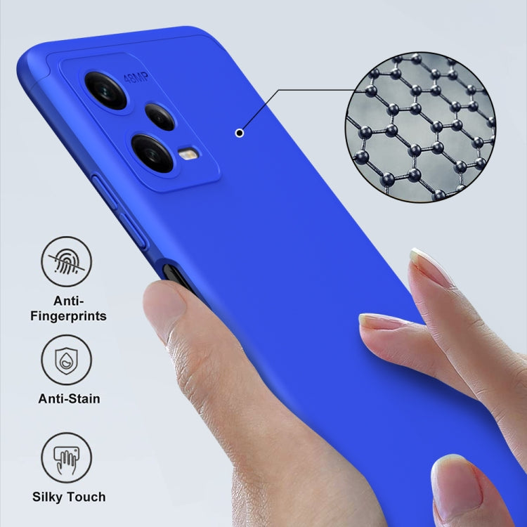 For Xiaomi Redmi Note 12 5G Global GKK Three Stage Splicing Full Coverage PC Phone Case(Blue) - Note 12 Cases by GKK | Online Shopping South Africa | PMC Jewellery