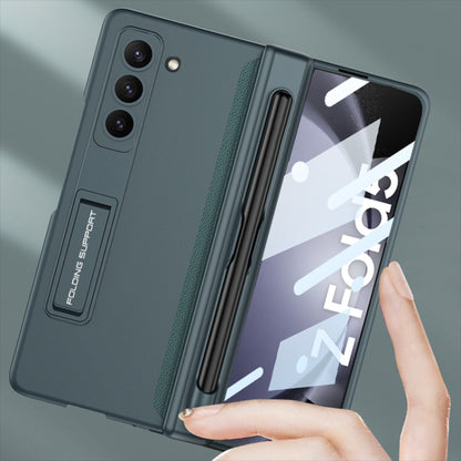 For Samsung Galaxy Z Fold5 GKK Full Coverage Magnetic Fold Hinge Phone Case with Pen Slots(Grey) - Galaxy Z Fold5 Cases by GKK | Online Shopping South Africa | PMC Jewellery