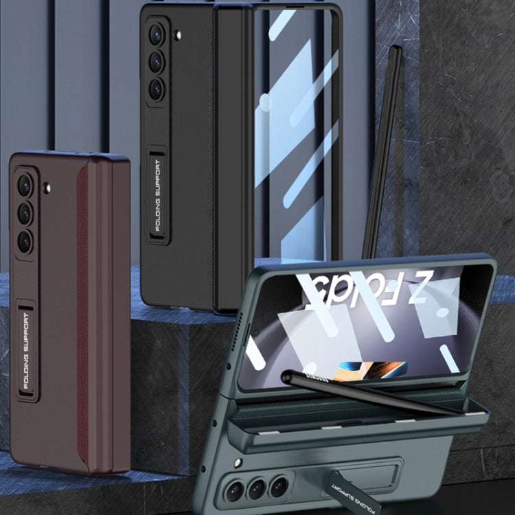 For Samsung Galaxy Z Fold5 GKK Magnetic Full Coverage Phone Flip Case with Pen Box(Green) - Galaxy Z Fold5 Cases by GKK | Online Shopping South Africa | PMC TechLife | Buy Now Pay Later Mobicred