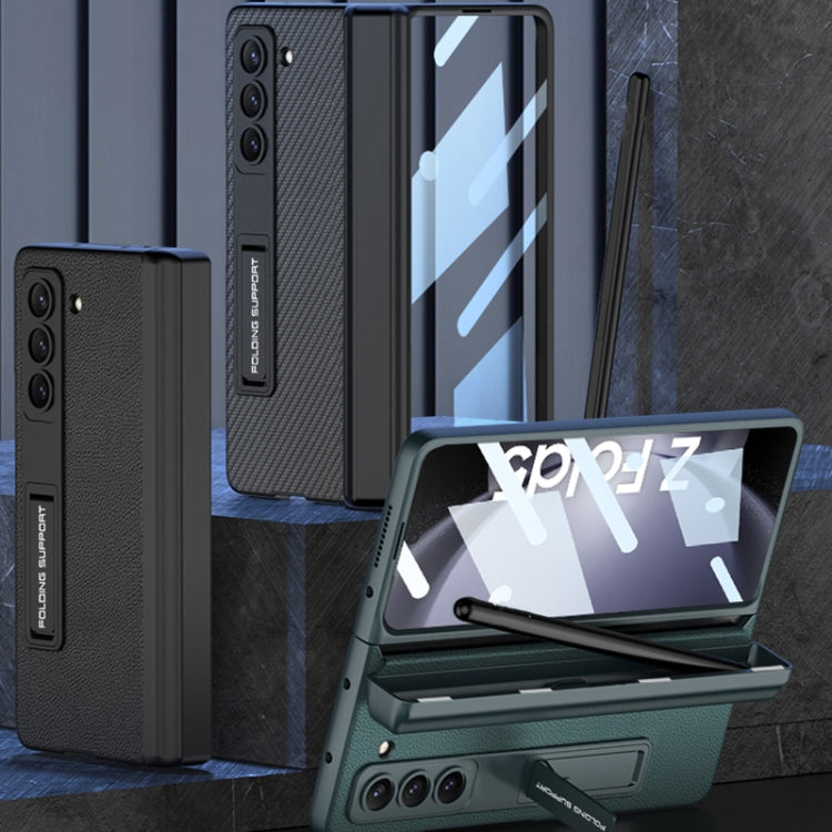 For Samsung Galaxy Z Fold5 GKK Integrated Magnetic Flip Plain Leather Phone Case with Pen Box(Black) - free shipping - PMC TechLife - Order now!