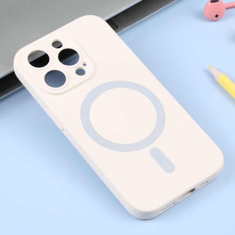 For iPhone 15 Pro Liquid Silicone Magsafe Phone Case(White) - free shipping - PMC TechLife - Order now!