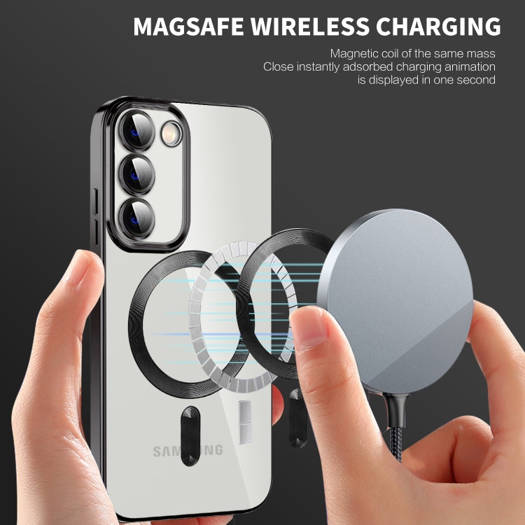 For Samsung Galaxy S20 FE CD Texture Plating TPU MagSafe Phone Case with Lens Film(Dark Green) - Galaxy S20 FE Cases by PMC TechLife | Online Shopping South Africa | PMC TechLife