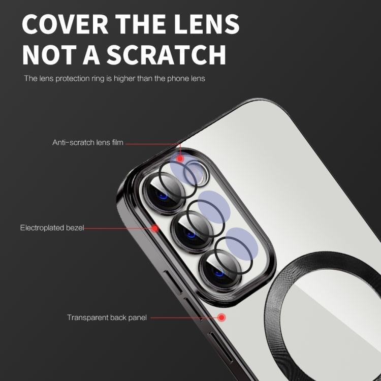 For Samsung Galaxy Note20 Ultra CD Texture Plating TPU MagSafe Phone Case with Lens Film(Dark Purple) - Galaxy Note20 Ultra Cases by PMC TechLife | Online Shopping South Africa | PMC TechLife
