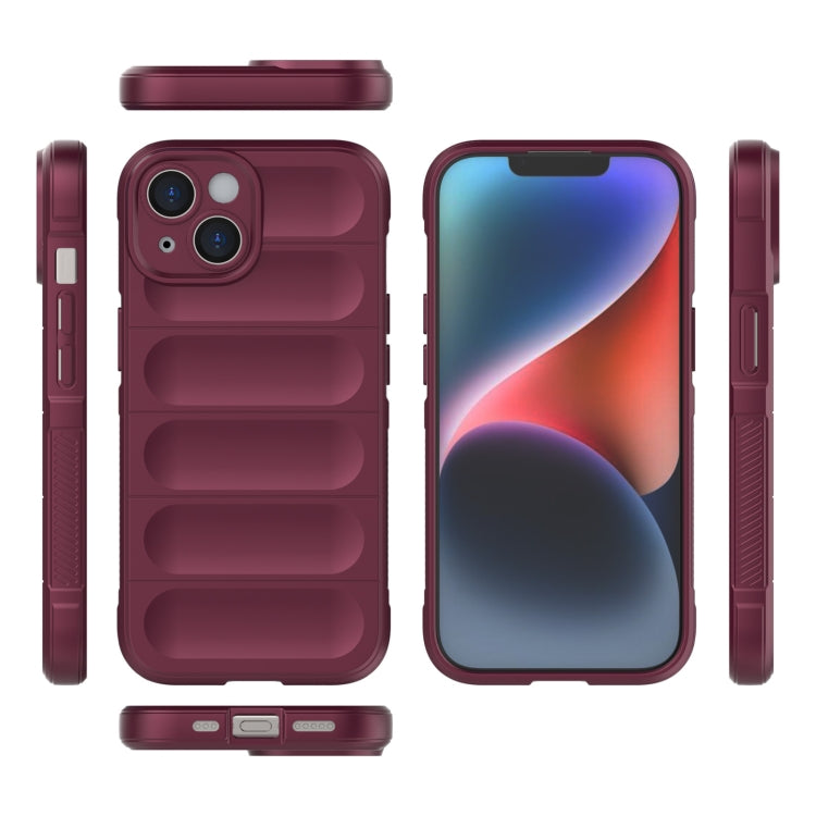 For iPhone 15 Magic Shield TPU + Flannel Phone Case(Dark Green) - free shipping - PMC TechLife - Order now!