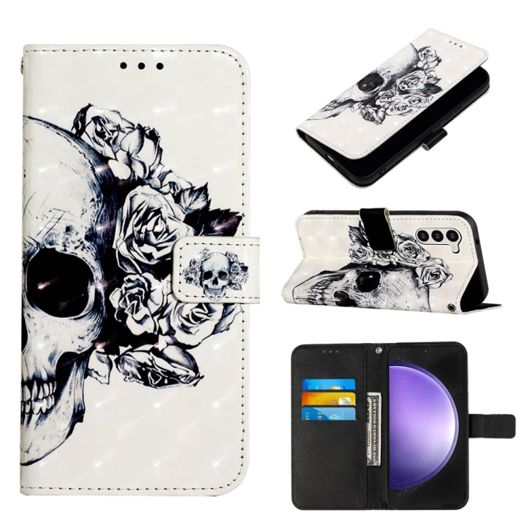 For Samsung Galaxy S24+ 5G 3D Painting Horizontal Flip Leather Phone Case(Skull) - free shipping - PMC TechLife - Order now!