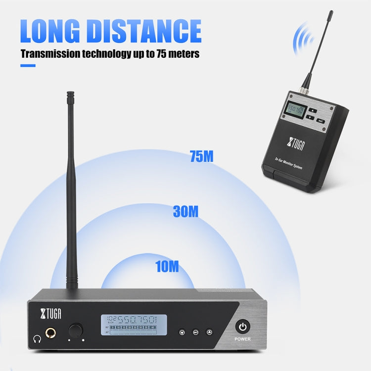 XTUGA  IEM1100 Professional Wireless In Ear Monitor System 1 BodyPacks(UK Plug) - free shipping - PMC TechLife - Order now!