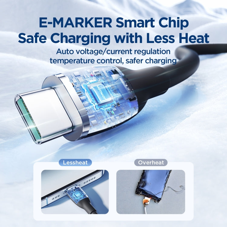 JOYROOM SA29-AC3 3A USB to USB-C/Type-C Liquid Silicone Fast Charging Data Cable, Length: 1.2m(Black) - USB-C & Type-C Cable by JOYROOM | Online Shopping South Africa | PMC TechLife