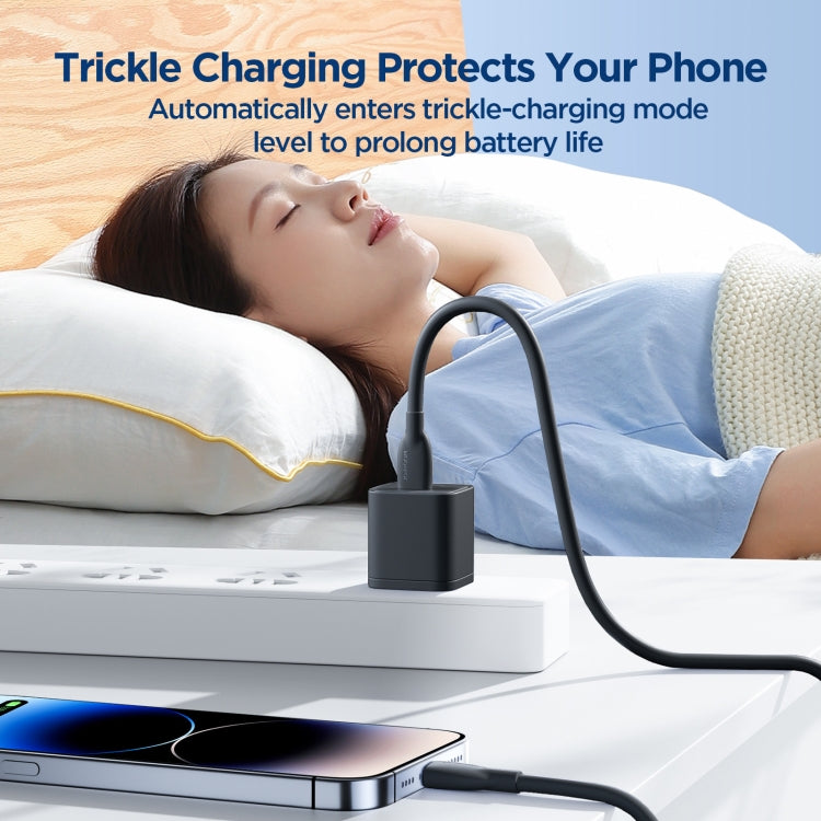 JOYROOM SA29-CL3 30W USB-C/Type-C to 8 Pin Liquid Silicone Fast Charging Data Cable, Length: 1.2m(Black) - 2 in 1 Cable by JOYROOM | Online Shopping South Africa | PMC TechLife | Buy Now Pay Later Mobicred