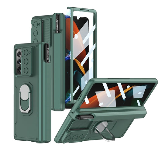 For Samsung Galaxy Z Fold2 GKK Integrated Folding Armored Shell PC Phone Case with Pen Box(Green) - Galaxy Phone Cases by GKK | Online Shopping South Africa | PMC Jewellery