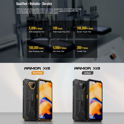 [HK Warehouse] Ulefone Armor X13, 6GB+64GB, IP68/IP69K Rugged Phone, 6.52 inch Android 13 MediaTek Helio G36 Octa Core, Network: 4G, NFC, OTG(Some Orange) - Ulefone by Ulefone | Online Shopping South Africa | PMC Jewellery