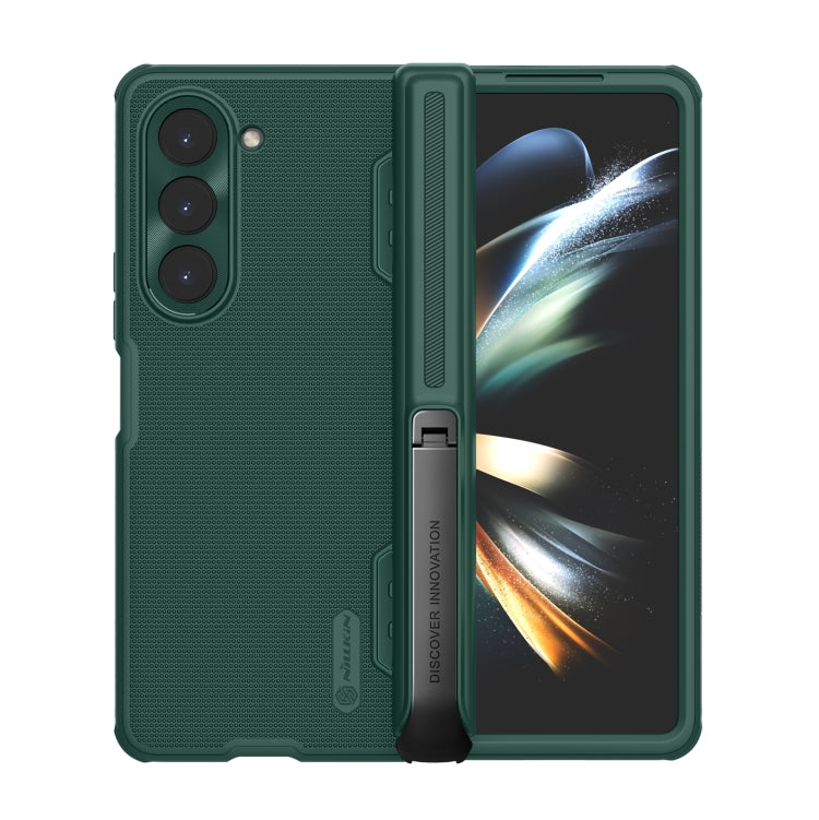 For Samsung Galaxy Z Fold5 NILLKIN Frosted Fold PC + TPU Phone Case with Holder(Green) - Galaxy Z Fold5 Cases by NILLKIN | Online Shopping South Africa | PMC Jewellery