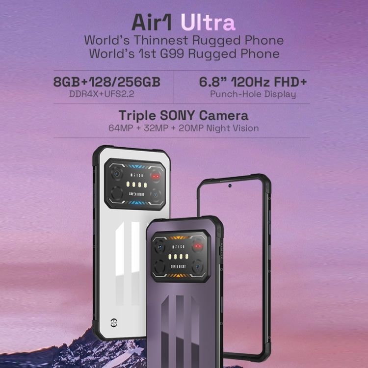 [HK Warehouse] IIIF150 Air1 Ultra,Dual Back Cameras, 8GB+128GB, Face ID Screen Fingerprint Identification, 6.8 inch Android 12.0 MediaTek Helio G99 MT6789 Octa Core, NFC, OTG, Network: 4G(Obsidian Black) - Other by IIIF150 | Online Shopping South Africa | PMC Jewellery