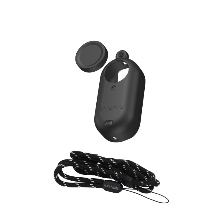 For Insta360 Go 3 Sunnylife IST-BHT594 Camera Body Silicone Case with Lens Cap & Neck Strap(Black) - free shipping - PMC TechLife - Order now!
