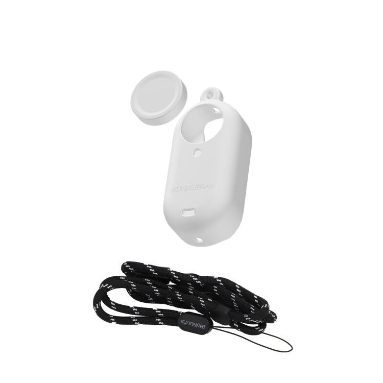 For Insta360 Go 3 Sunnylife IST-BHT594 Camera Body Silicone Case with Lens Cap & Neck Strap(White) - free shipping - PMC TechLife - Order now!
