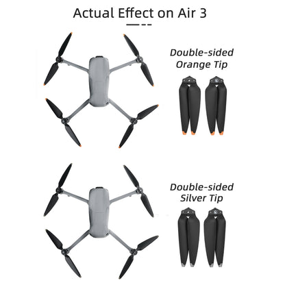 For DJI Air 3 Sunnylife 8747F Low Noise Quick-release Propellers, Style:1 Pair Orange Tip - DIY Propeller by Sunnylife | Online Shopping South Africa | PMC Jewellery