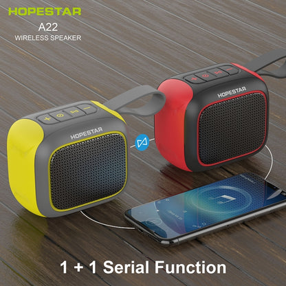 HOPESTAR A22 IPX6 Waterproof Portable Bluetooth Speaker Outdoor Subwoofer(Black Red) - Mini Speaker by HOPESTAR | Online Shopping South Africa | PMC Jewellery