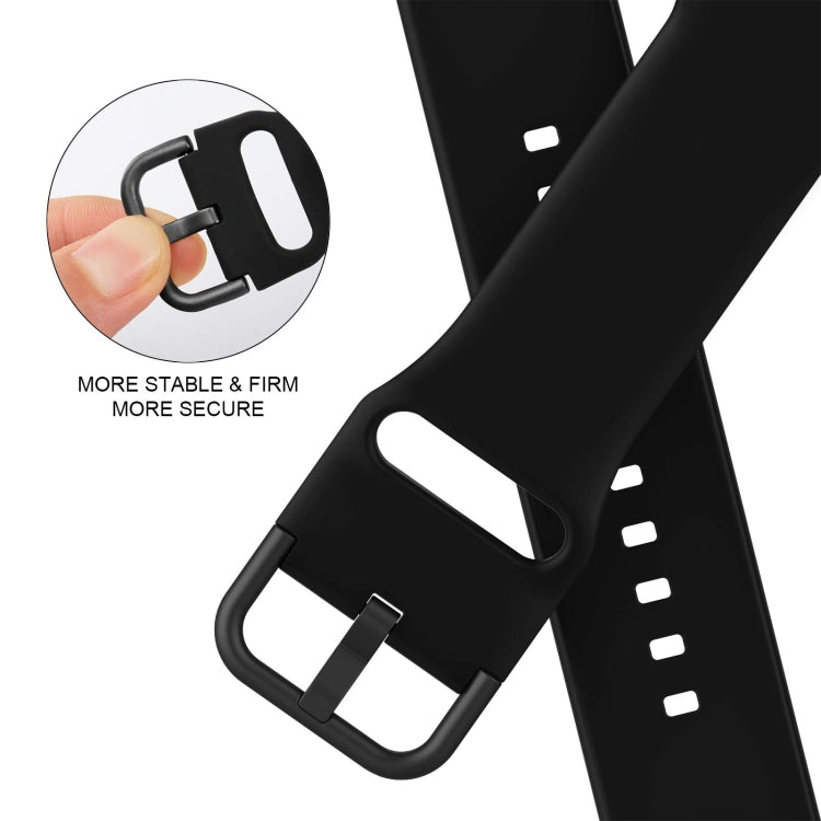 For Apple Watch 7 41mm Pin Buckle Silicone Watch Band(Black) - Watch Bands by PMC TechLife | Online Shopping South Africa | PMC TechLife