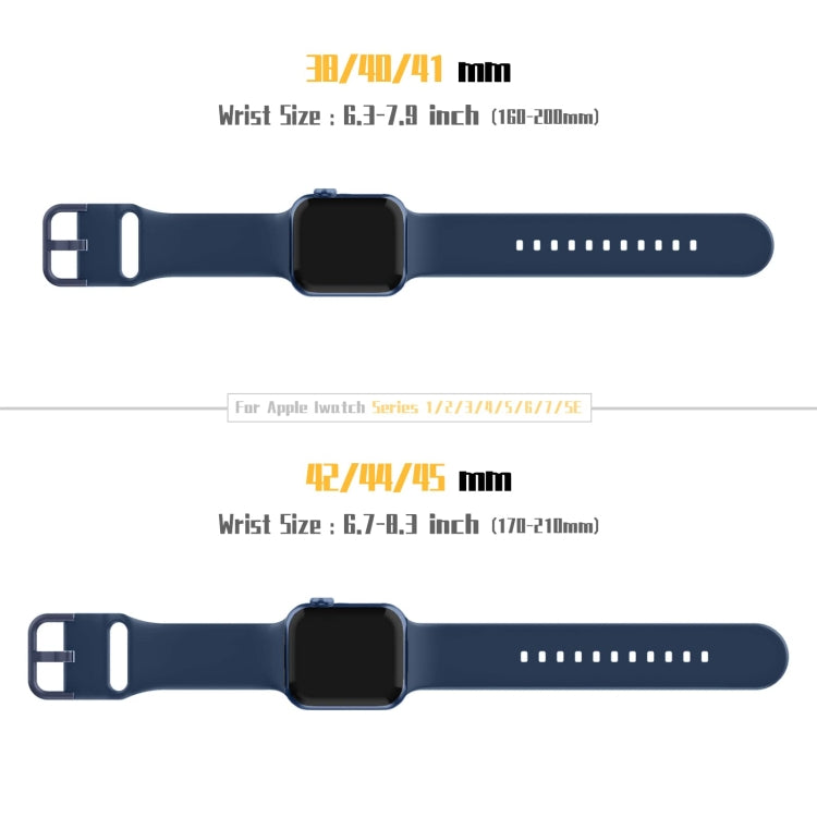For Apple Watch SE 40mm Pin Buckle Silicone Watch Band(Abyss Blue) - Watch Bands by PMC TechLife | Online Shopping South Africa | PMC TechLife