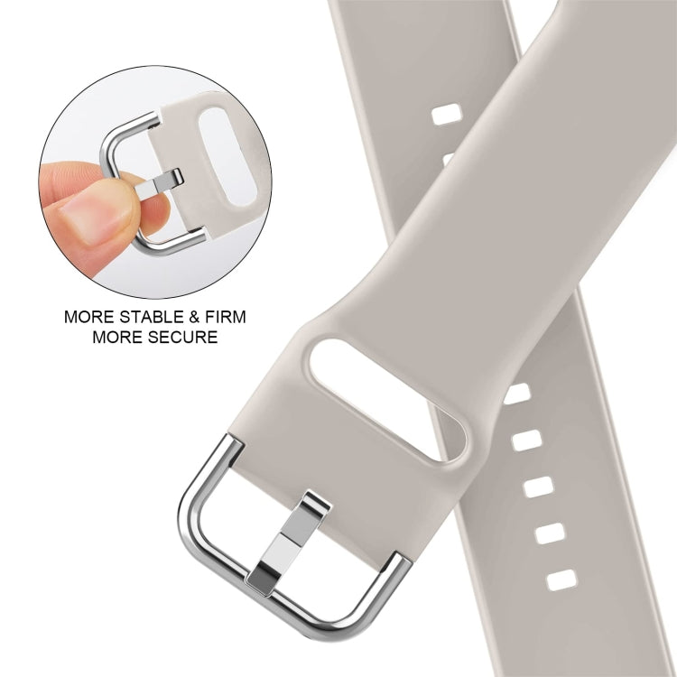 For Apple Watch 6 40mm Pin Buckle Silicone Watch Band(Starlight) - Watch Bands by PMC TechLife | Online Shopping South Africa | PMC TechLife