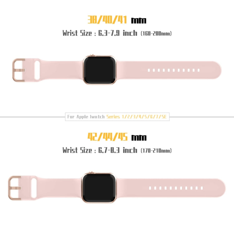 For Apple Watch Series 6 44mm Pin Buckle Silicone Watch Band(Pink Sand) - free shipping - PMC TechLife - Order now!