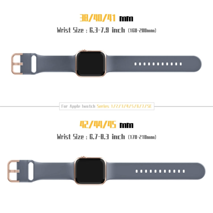 For Apple Watch 5 40mm Pin Buckle Silicone Watch Band(Blue Grey) - Watch Bands by PMC TechLife | Online Shopping South Africa | PMC TechLife