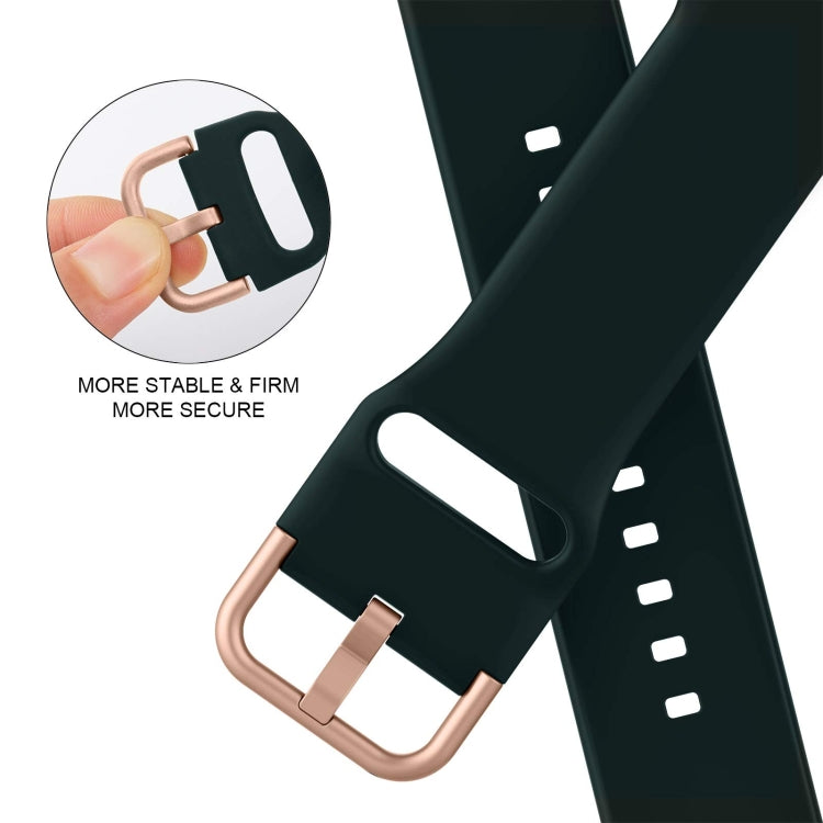For Apple Watch 5 40mm Pin Buckle Silicone Watch Band(Dark Green) - Watch Bands by PMC TechLife | Online Shopping South Africa | PMC TechLife