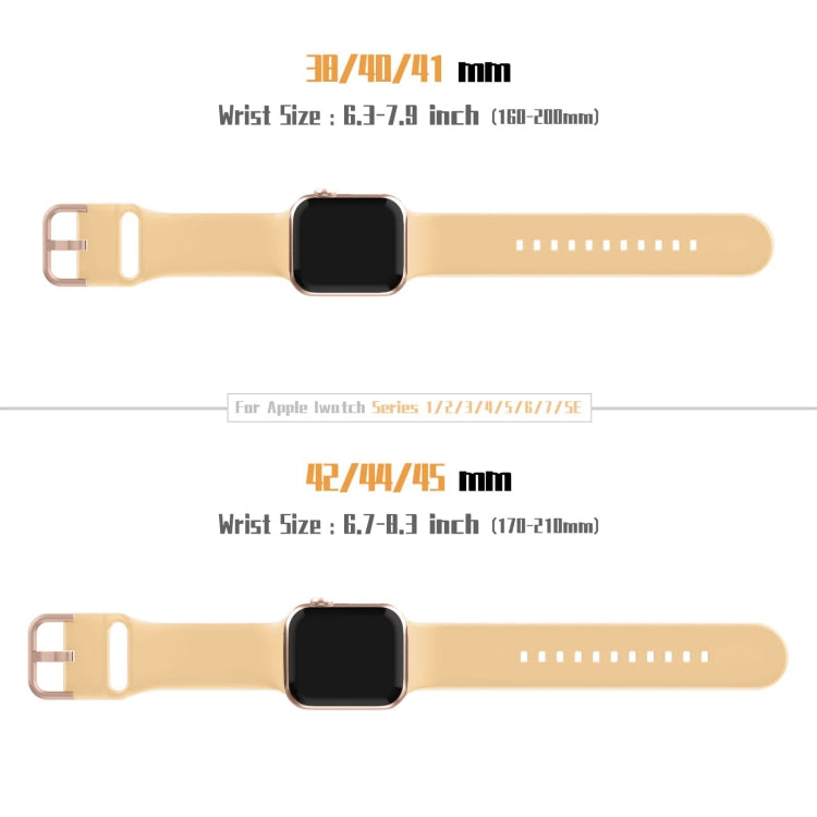 For Apple Watch 4 44mm Pin Buckle Silicone Watch Band(Light Orange) - Watch Bands by PMC TechLife | Online Shopping South Africa | PMC TechLife
