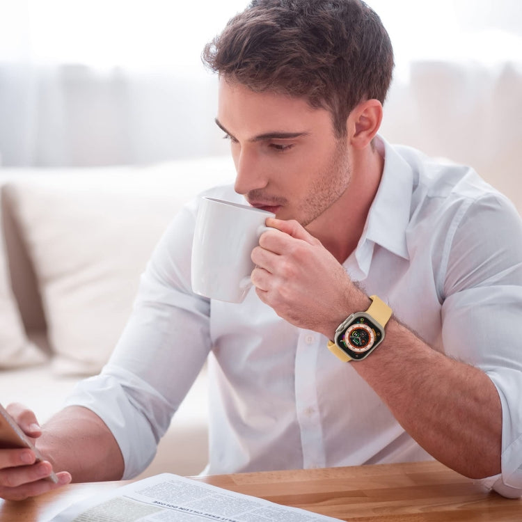 For Apple Watch 4 44mm Pin Buckle Silicone Watch Band(Light Orange) - Watch Bands by PMC TechLife | Online Shopping South Africa | PMC TechLife