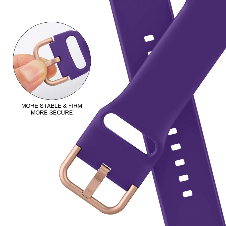 For Apple Watch 4 40mm Pin Buckle Silicone Watch Band(Purple) - Watch Bands by PMC TechLife | Online Shopping South Africa | PMC TechLife
