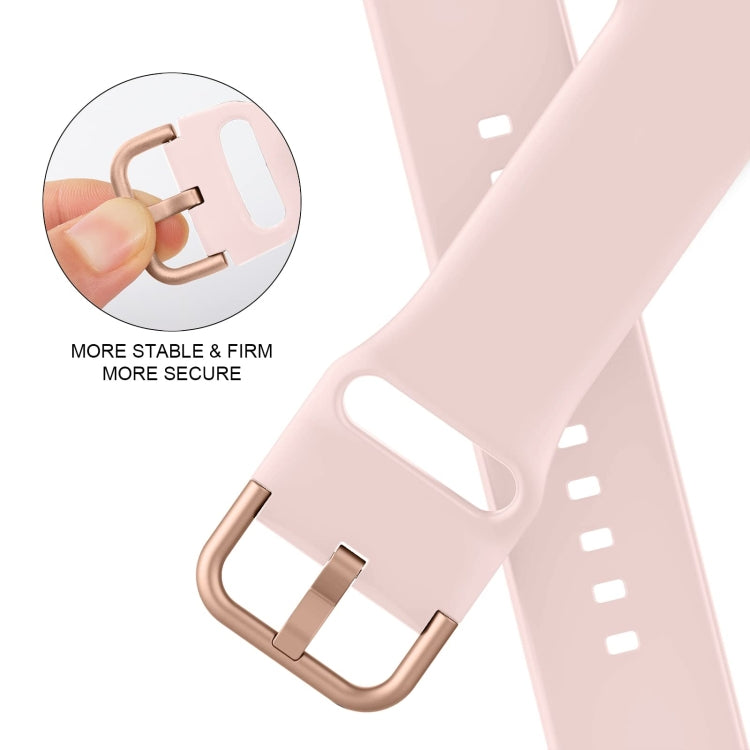 For Apple Watch 2 42mm Pin Buckle Silicone Watch Band(Pink Sand) - Watch Bands by PMC TechLife | Online Shopping South Africa | PMC TechLife