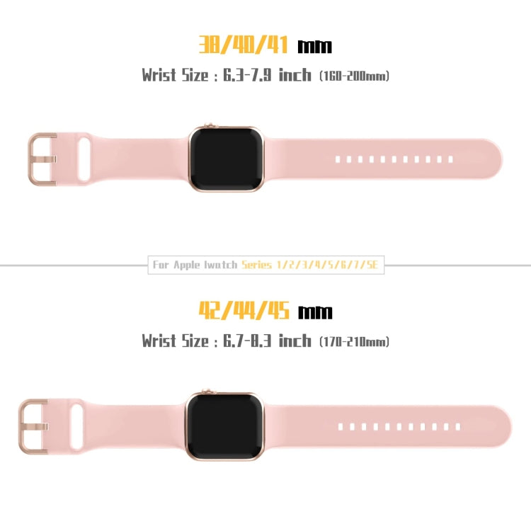For Apple Watch 2 38mm Pin Buckle Silicone Watch Band(Pink) - Watch Bands by PMC TechLife | Online Shopping South Africa | PMC TechLife