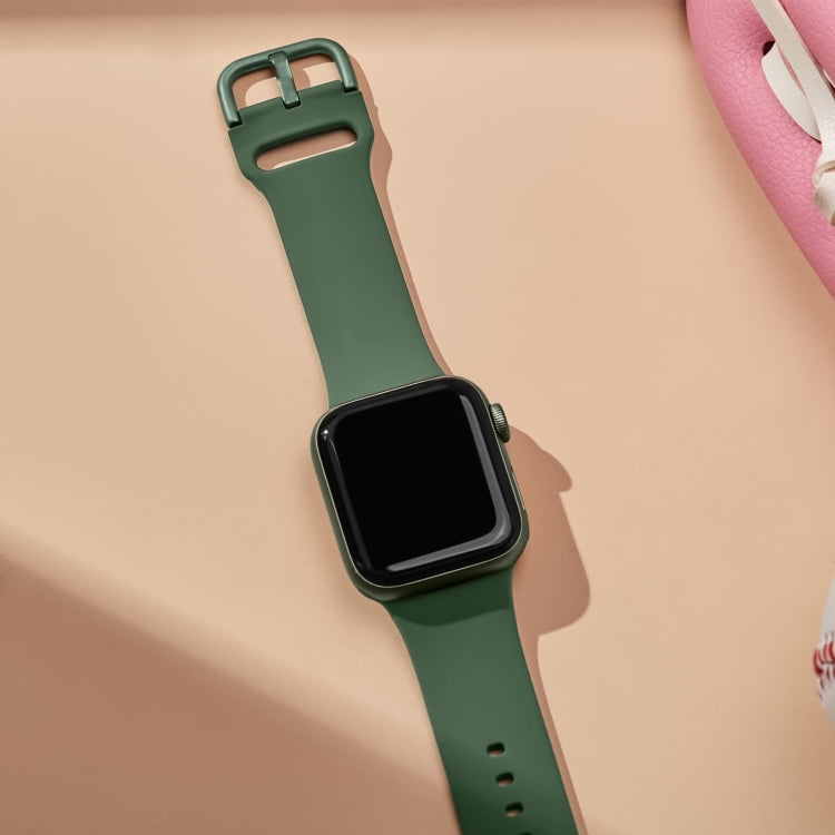 For Apple Watch 42mm Pin Buckle Silicone Watch Band(Clover) - Watch Bands by PMC TechLife | Online Shopping South Africa | PMC TechLife