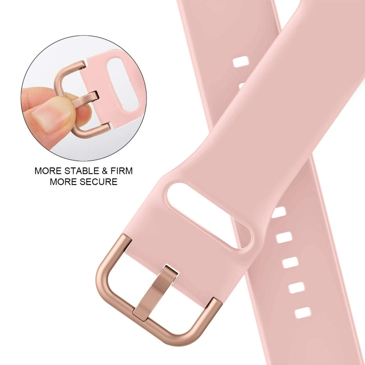 For Apple Watch 42mm Pin Buckle Silicone Watch Band(Pink) - Watch Bands by PMC TechLife | Online Shopping South Africa | PMC TechLife