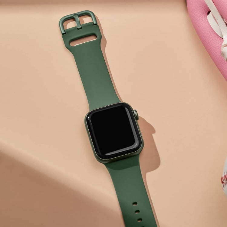 For Apple Watch Series 9 45mm Pin Buckle Silicone Watch Band(Clover) - Watch Bands by PMC TechLife | Online Shopping South Africa | PMC TechLife