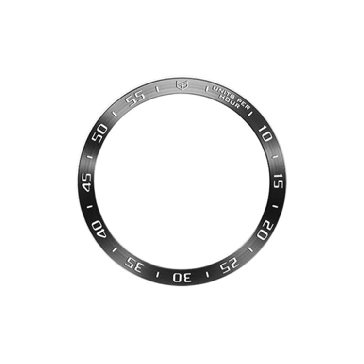 For Samsung Galaxy Watch6 Classic 47mm A Style Smart Watch Steel Ring Protective Frame(Black) - Watch Cases by PMC TechLife | Online Shopping South Africa | PMC TechLife