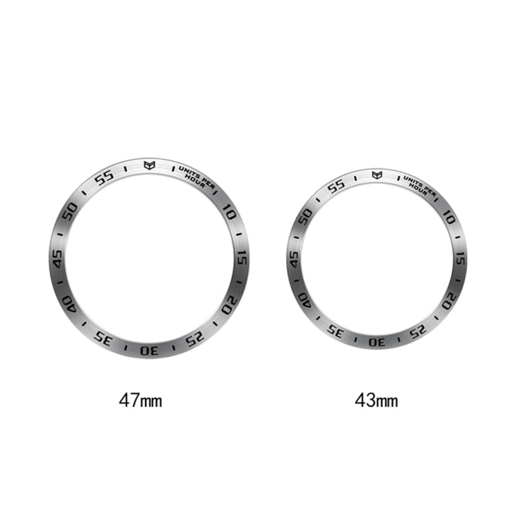 For Samsung Galaxy Watch6 Classic 43mm A Style Smart Watch Steel Ring Protective Frame(Blue) - Watch Cases by PMC TechLife | Online Shopping South Africa | PMC TechLife