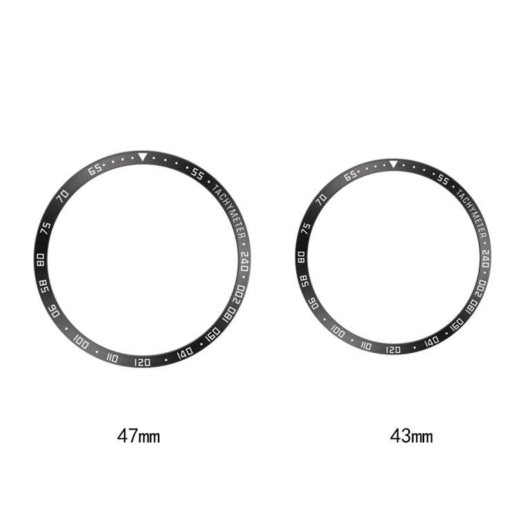 For Samsung Galaxy Watch6 Classic 47mm E Style Smart Watch Steel Ring Protective Frame(Black) - Watch Cases by PMC TechLife | Online Shopping South Africa | PMC TechLife