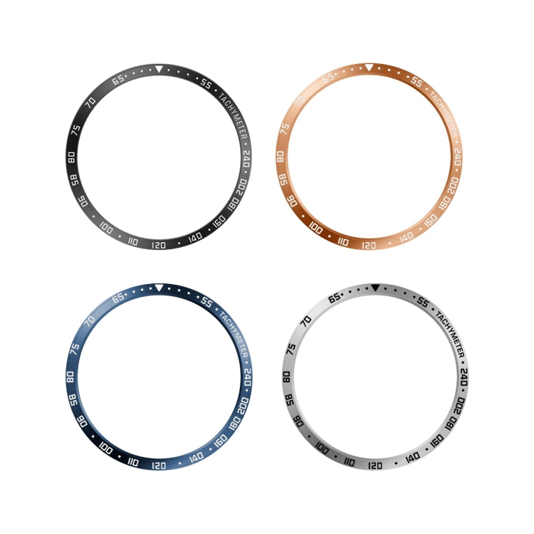 For Samsung Galaxy Watch6 Classic 43mm E Style Smart Watch Steel Ring Protective Frame(Blue) - Watch Cases by PMC TechLife | Online Shopping South Africa | PMC TechLife