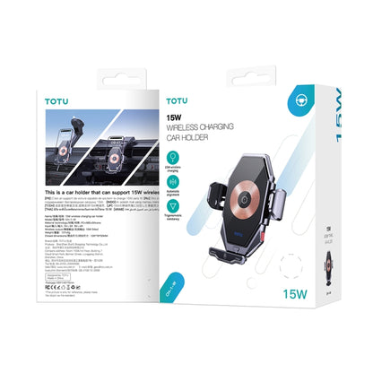 TOTU CH-1-W 15W Wireless Charging Car Holder, Suction Cup Version(Grey) - Wireless Charger Holders by TOTUDESIGN | Online Shopping South Africa | PMC Jewellery