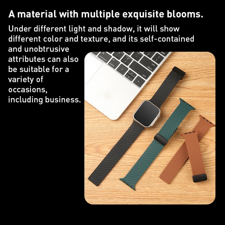 For Apple Watch 38mm Carbon Fiber Pattern Magnetic Buckle Silicone Watch Band(Blue) - Watch Bands by PMC TechLife | Online Shopping South Africa | PMC TechLife